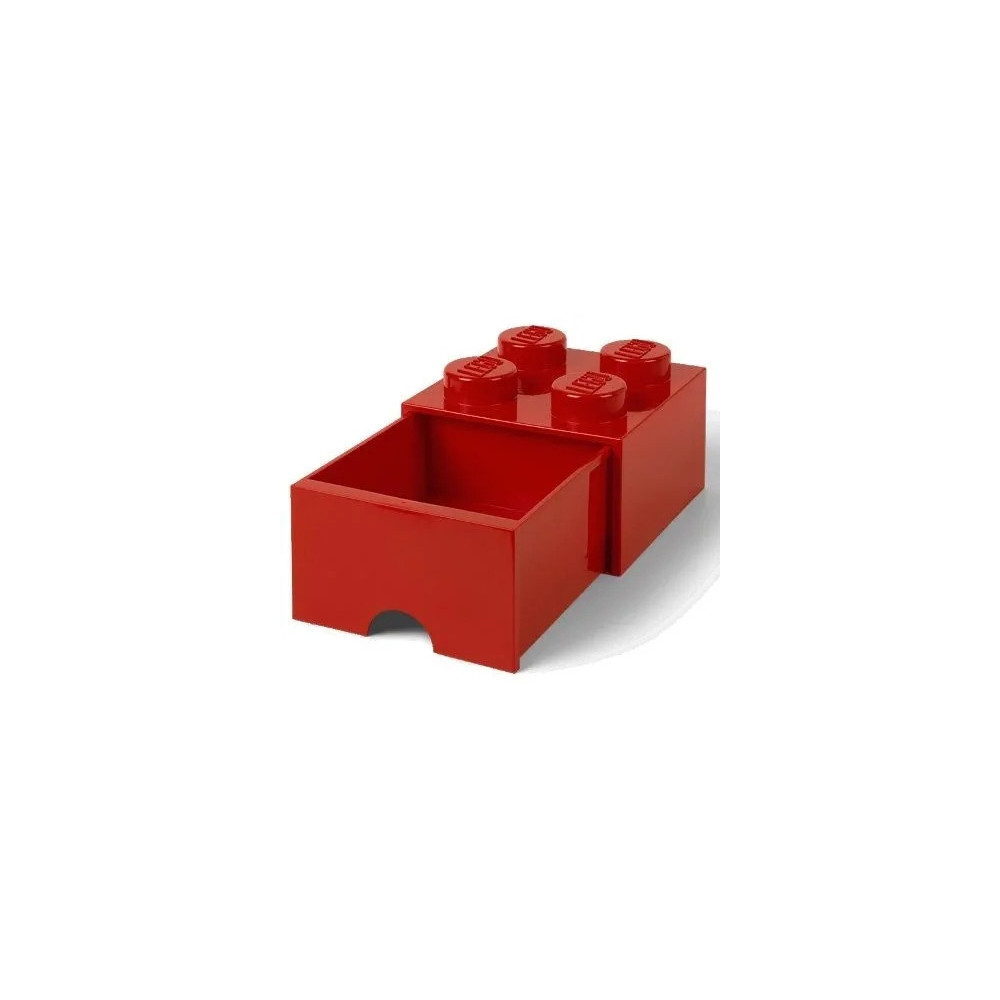 LEGO 40051730 Pojemnik Na Klocki Zabawki Z szufladą 4 Czerwony Red Prezent