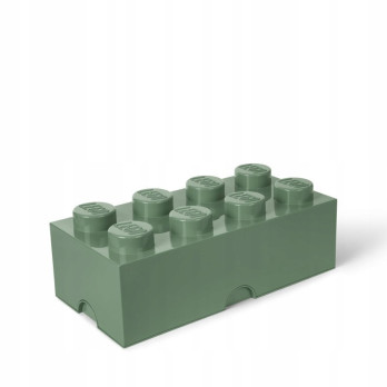 Pojemnik Na Klocki Na Zabawki LEGO Storage Brick 8 ciemnozielony