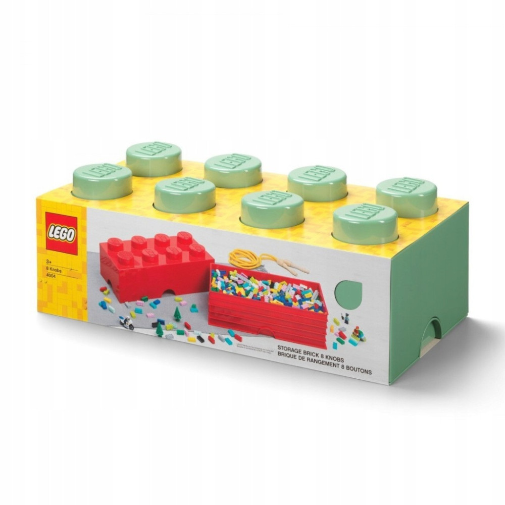 Pojemnik Na Klocki Na Zabawki LEGO Storage Brick 8 ciemnozielony