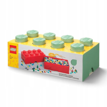 Pojemnik Na Klocki Na Zabawki LEGO Storage Brick 8 ciemnozielony