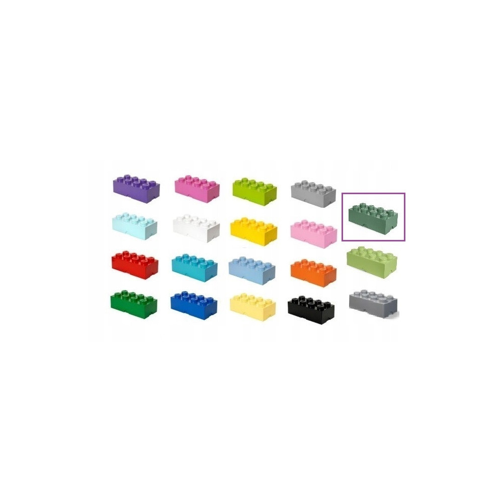 Pojemnik Na Klocki Na Zabawki LEGO Storage Brick 8 ciemnozielony