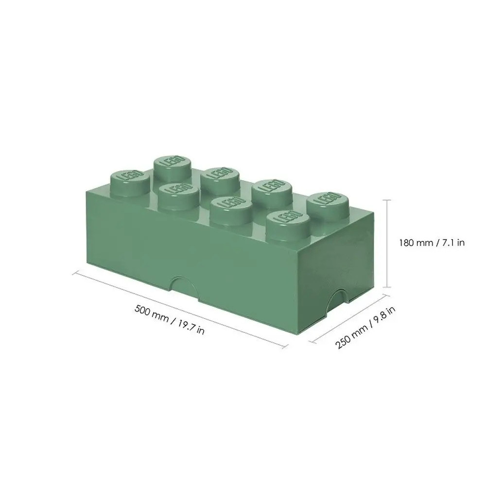 Pojemnik Na Klocki Na Zabawki LEGO Storage Brick 8 ciemnozielony