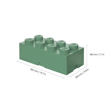 Pojemnik Na Klocki Na Zabawki LEGO Storage Brick 8 ciemnozielony