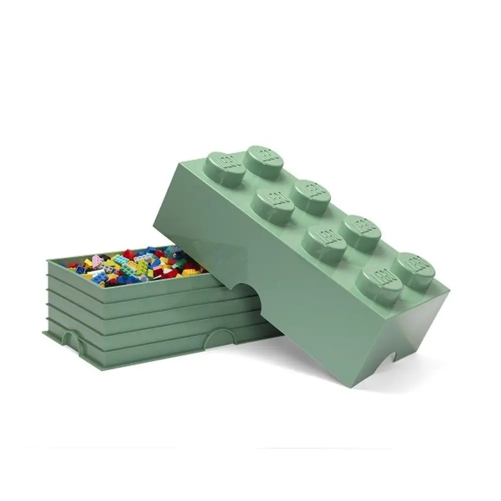 Pojemnik Na Klocki Na Zabawki LEGO Storage Brick 8 ciemnozielony