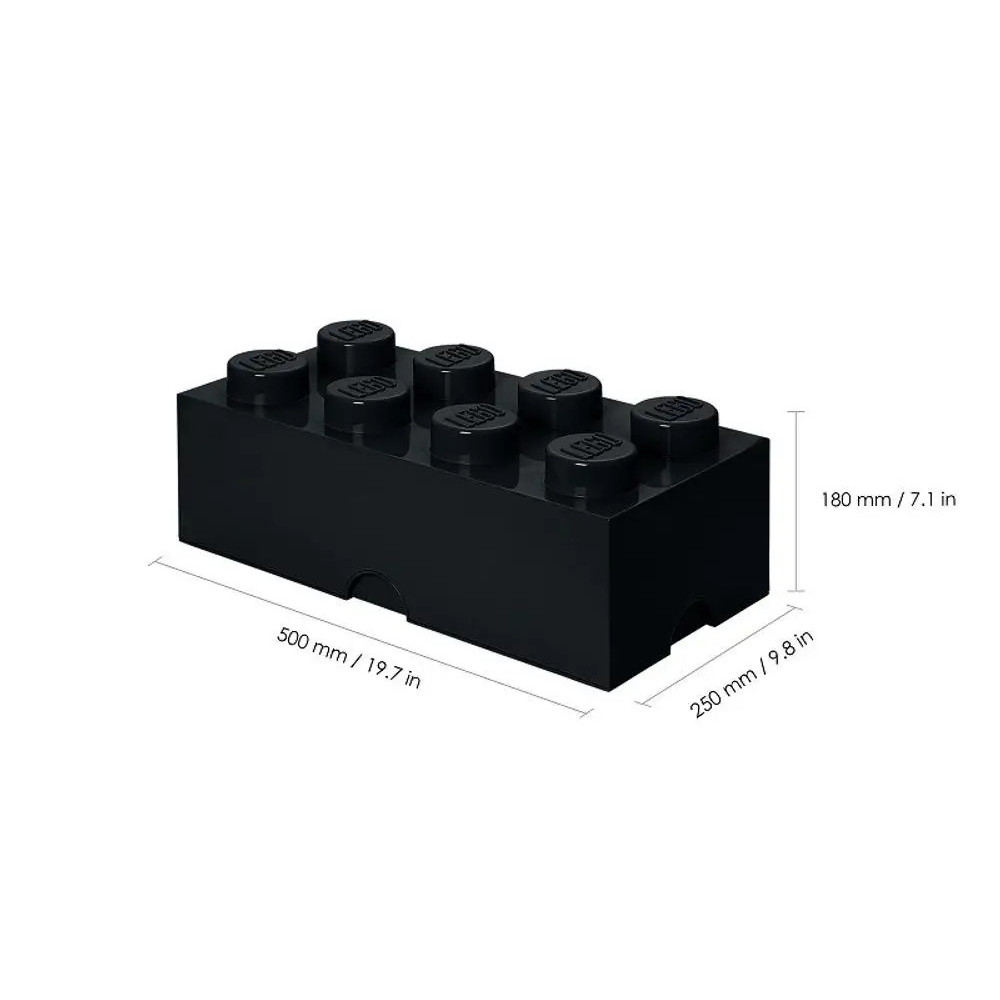 Pojemnik Na Klocki Zabawki LEGO 40041733 Brick 8 czarny Black