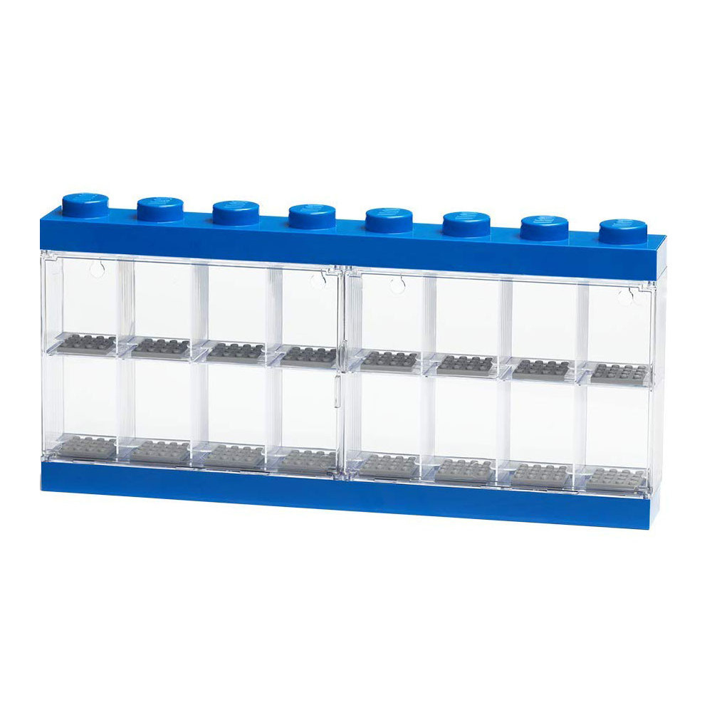 Pojemnik LEGO na 16 minifigurek 40660005 gablotka niebieska Prezent