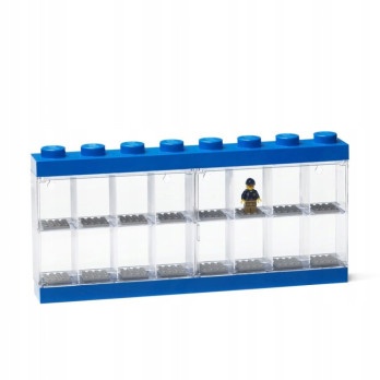 Pojemnik LEGO na 16 minifigurek 40660005 gablotka niebieska Prezent