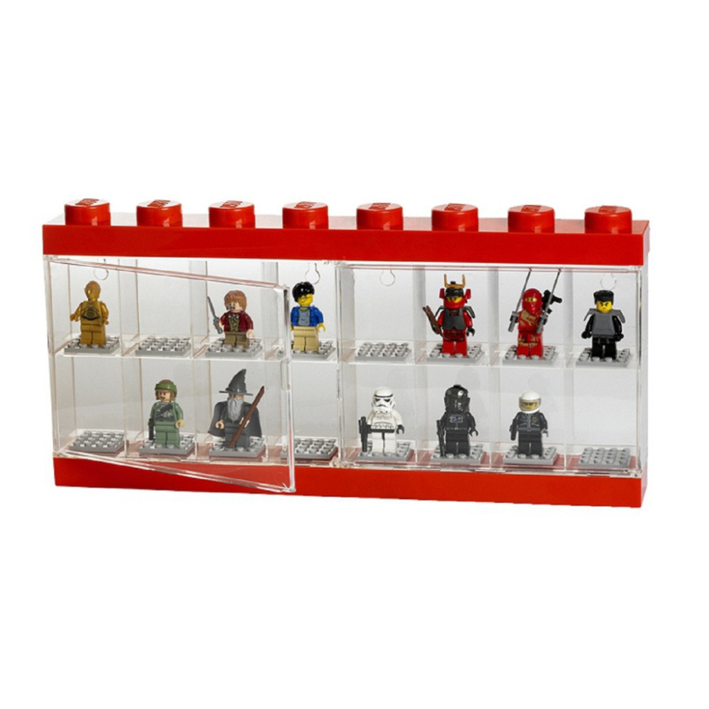 Gablotka NA 16 minifigurek LEGO czerwona Red 406600 Prezent