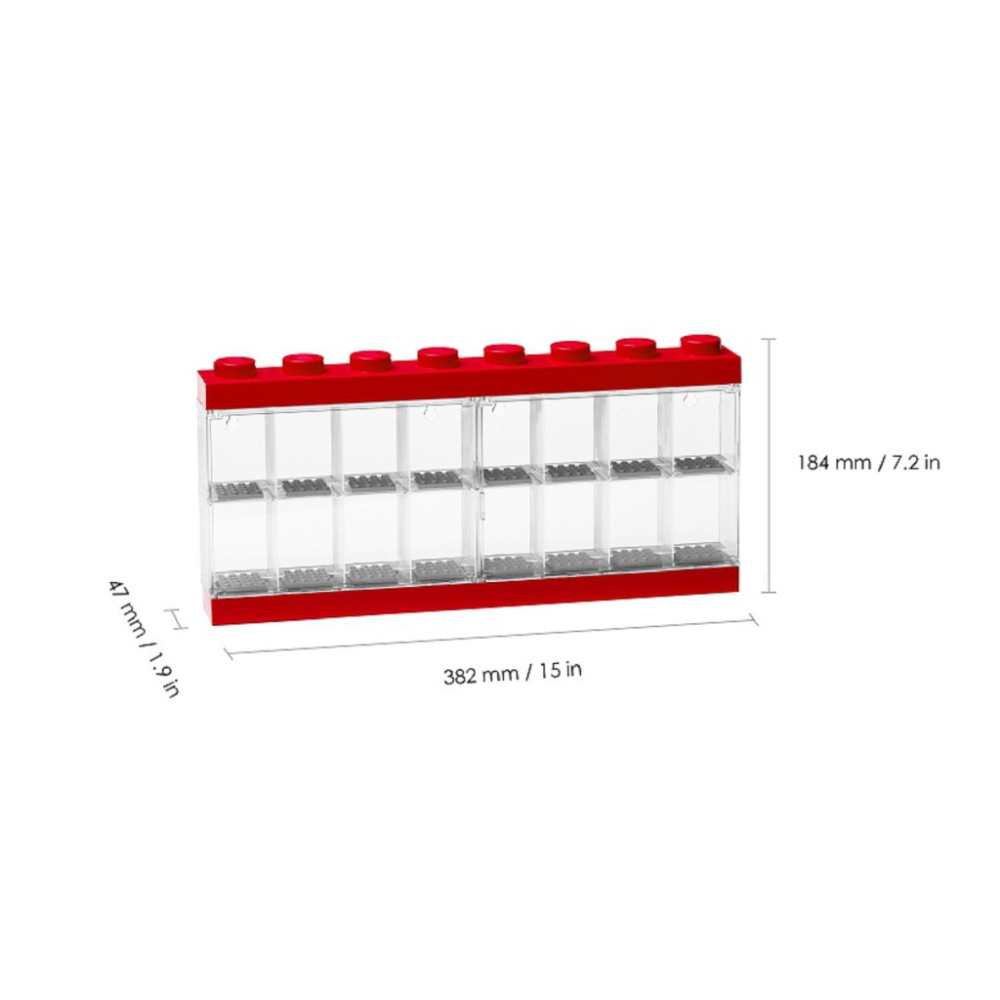 Gablotka NA 16 minifigurek LEGO czerwona Red 406600 Prezent