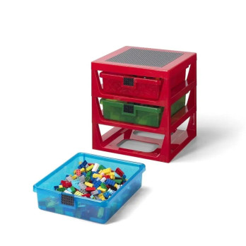 Regał z szufladami LEGO 3-Drawer Storage Rack czerwony Prezent 40950001