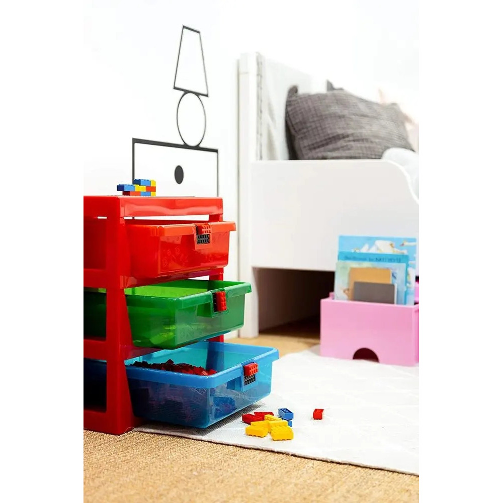 Regał z szufladami LEGO 3-Drawer Storage Rack czerwony Prezent 40950001