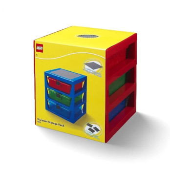 Regał z szufladami LEGO 3-Drawer Storage Rack czerwony Prezent 40950001