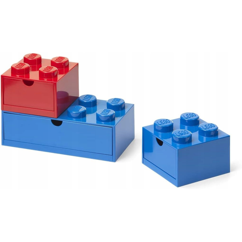 Zestaw szuflad na biurko LEGO 3 MONOCHROME Niebiesko-Czerwony 43250800