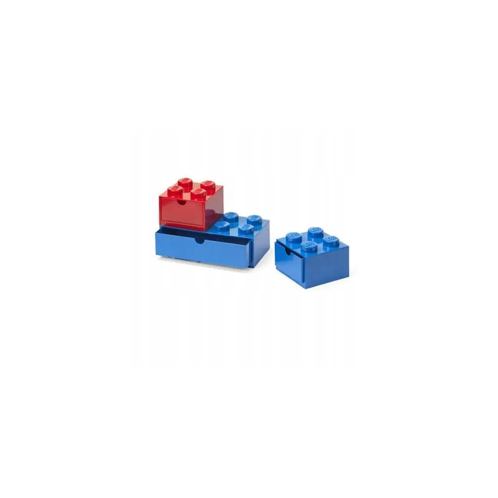 Zestaw szuflad na biurko LEGO 3 MONOCHROME Niebiesko-Czerwony 43250800