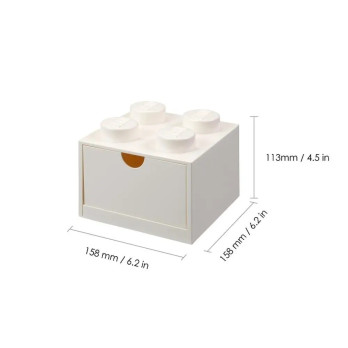 Pojemnik Na Klocki LEGO Zabawki Desk Drawer 4 biały White Prezent 40201735