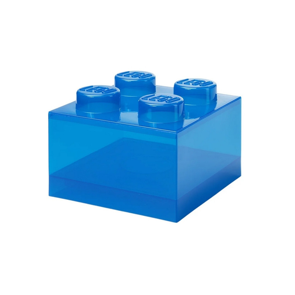 LEGO POJEMNIK PUDEŁKO KLOCEK 4 PRZEZROCZYSTY NIEBIESKI 25 cm 40090805