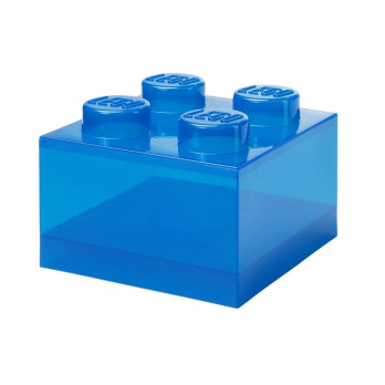 LEGO POJEMNIK PUDEŁKO KLOCEK 4 PRZEZROCZYSTY NIEBIESKI 25 cm 40090805