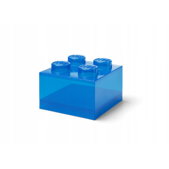 LEGO POJEMNIK PUDEŁKO KLOCEK 4 PRZEZROCZYSTY NIEBIESKI 25 cm 40090805