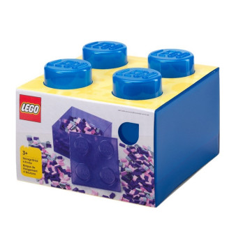 LEGO POJEMNIK PUDEŁKO KLOCEK 4 PRZEZROCZYSTY NIEBIESKI 25 cm 40090805