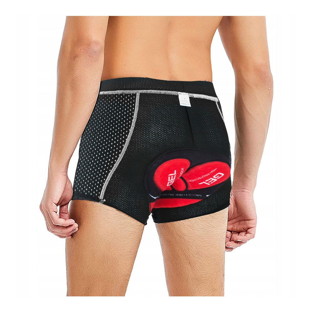 SPODENKI ROWEROWE SZORTY Z WKŁADKĄ 3D ŻELOWĄ SZORTY BOKSERKI NA ROWER XXXL