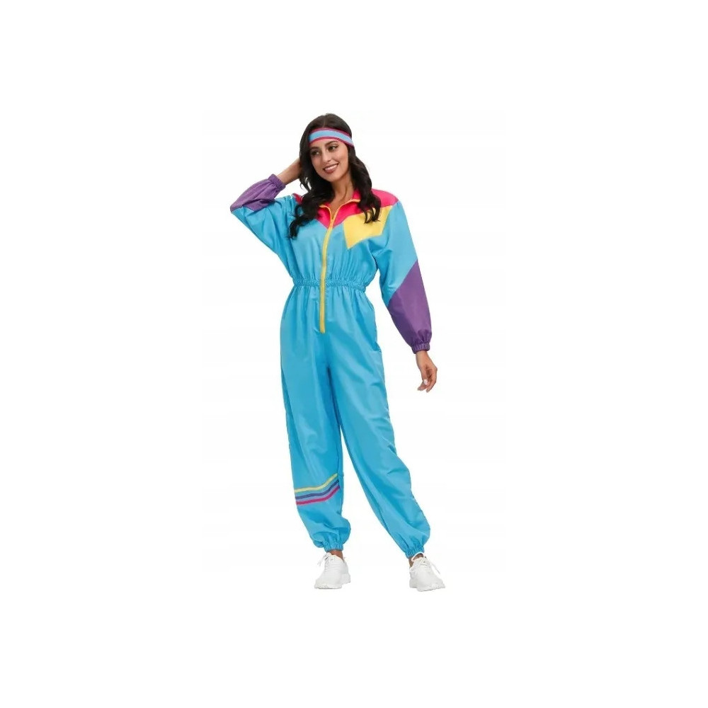 KOMBINEZON DAMSKI RETRO DRESY LATA 70 80 KOSTIUM DISCO PRZEBRANIE XL