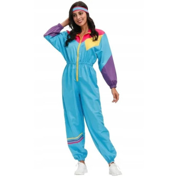 KOMBINEZON DAMSKI RETRO DRESY LATA 70 80 KOSTIUM DISCO PRZEBRANIE XL