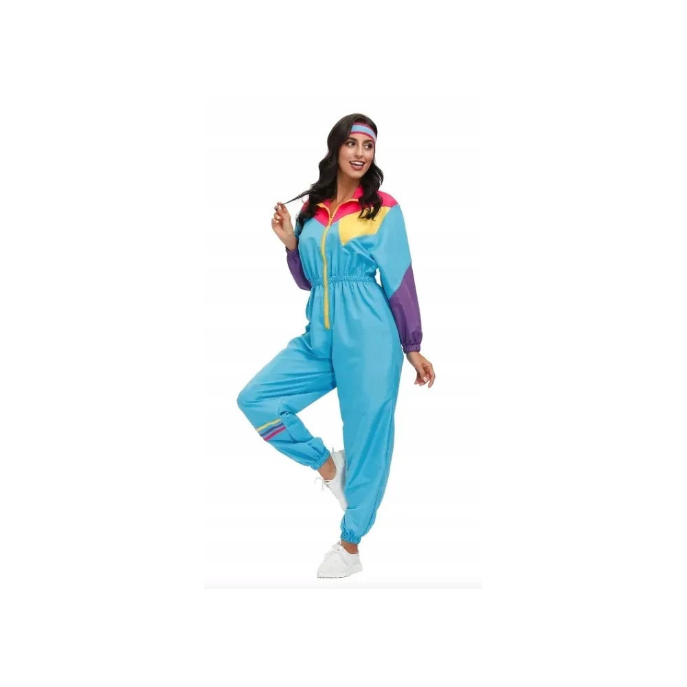 KOMBINEZON DAMSKI RETRO DRESY LATA 70 80 KOSTIUM DISCO PRZEBRANIE XL