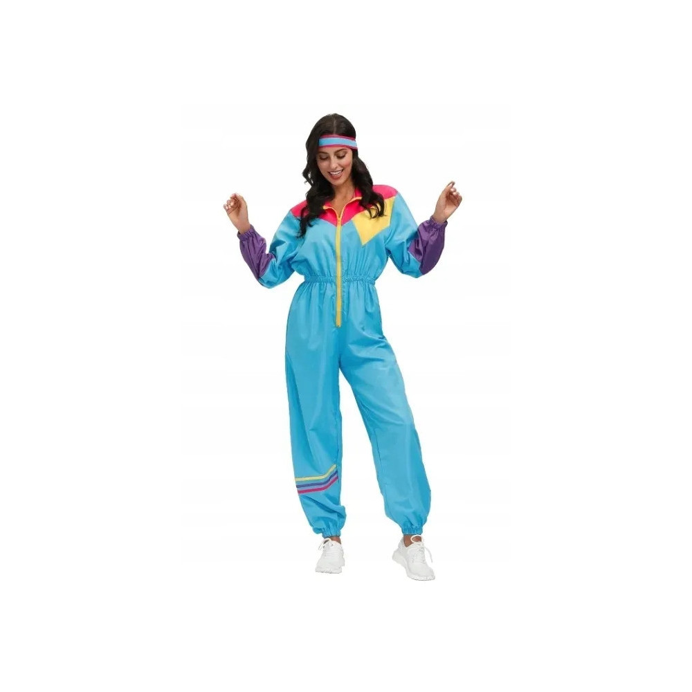 KOMBINEZON DAMSKI RETRO DRESY LATA 70 80 KOSTIUM DISCO PRZEBRANIE XL
