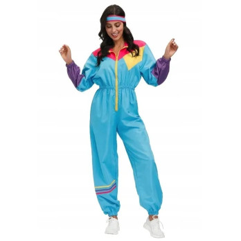 KOMBINEZON DAMSKI RETRO DRESY LATA 70 80 KOSTIUM DISCO PRZEBRANIE XL