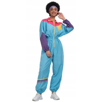 KOMBINEZON DAMSKI RETRO DRESY LATA 70 80 KOSTIUM DISCO PRZEBRANIE XL