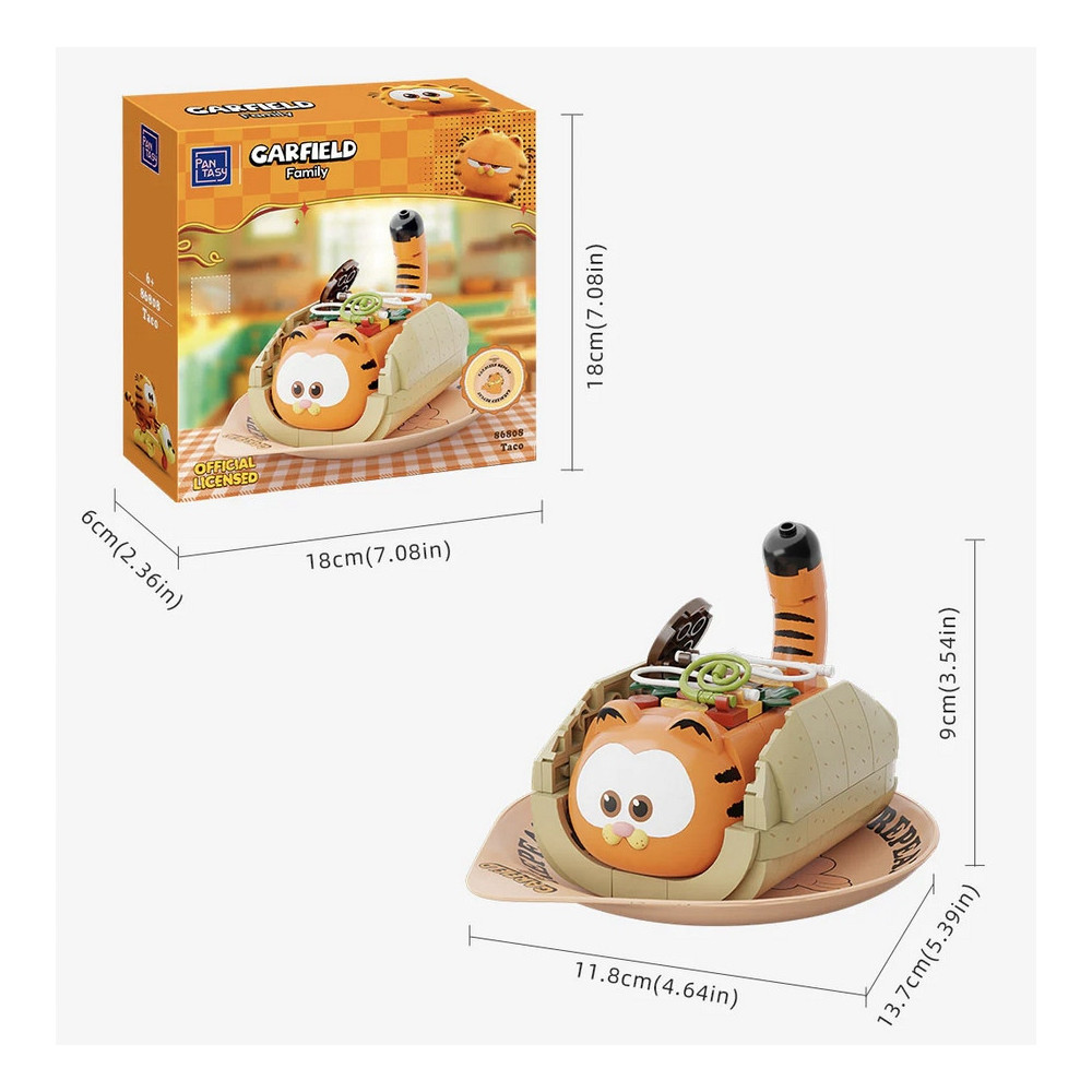 PANTASY Klocki 86808 Taco Garfield Foodie Series Zestaw Klocków 3D
