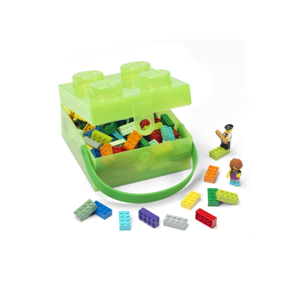 LEGO LUNCH BOX POJEMNIK PRZEZROCZYSTY JASNOZIELONY ŚNIADANIÓWKA XL