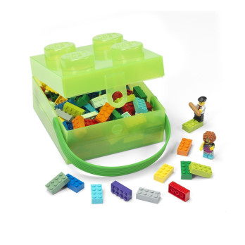 LEGO LUNCH BOX POJEMNIK PRZEZROCZYSTY JASNOZIELONY ŚNIADANIÓWKA XL