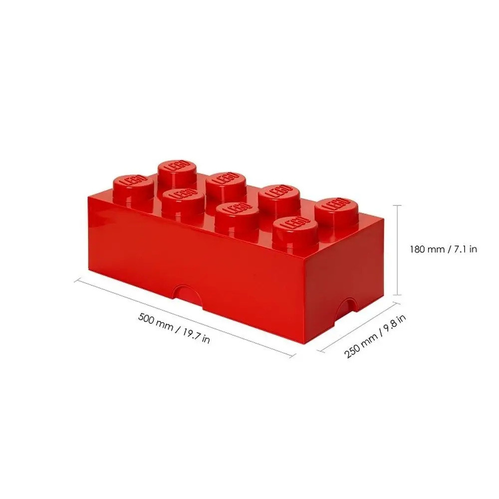 LEGO Pojemnik Klocek 8 Czerwony Box na Klocki Duży Stylowy Organizer