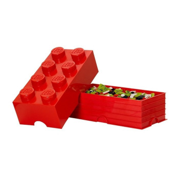 LEGO Pojemnik Klocek 8 Czerwony Box na Klocki Duży Stylowy Organizer