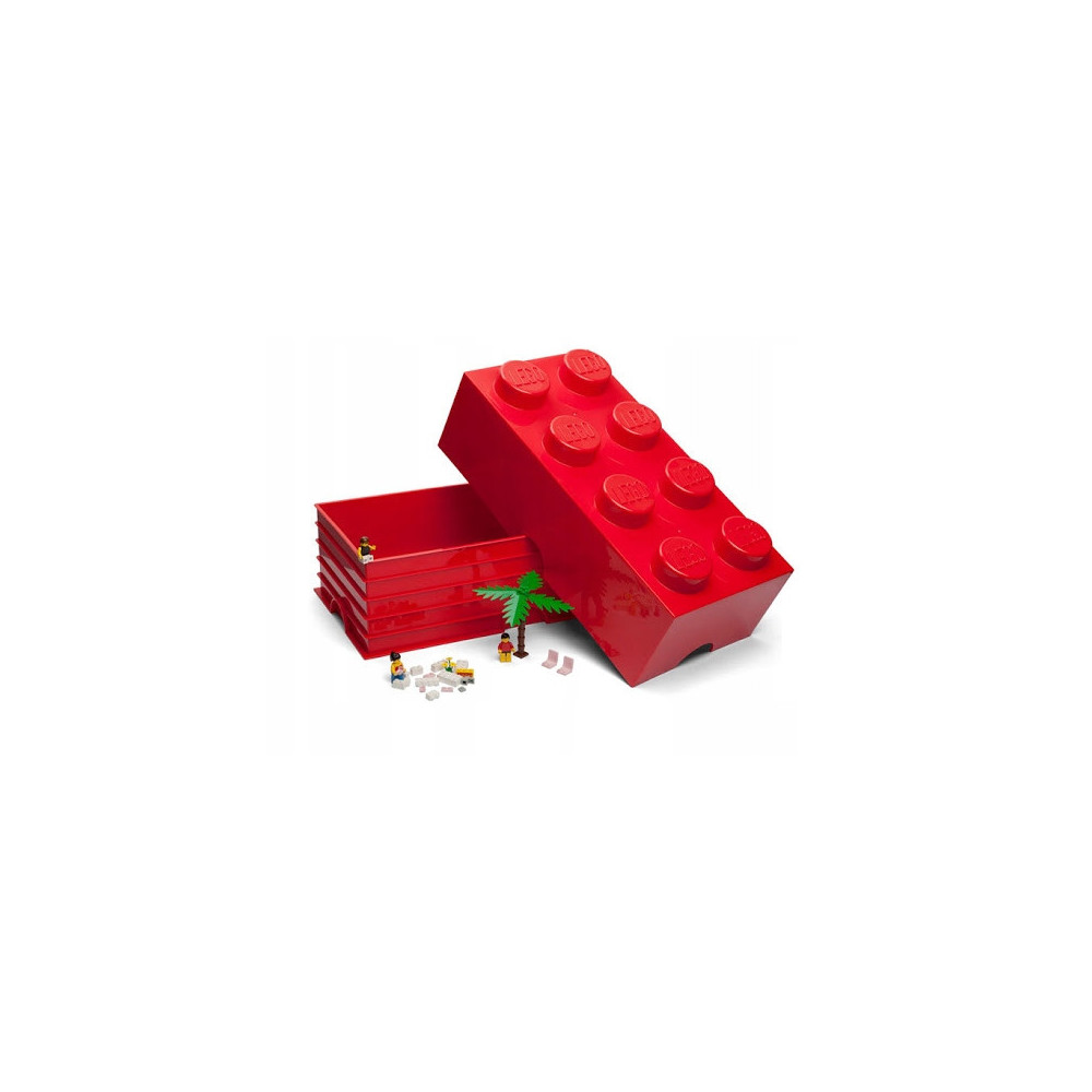 LEGO Pojemnik Klocek 8 Czerwony Box na Klocki Duży Stylowy Organizer