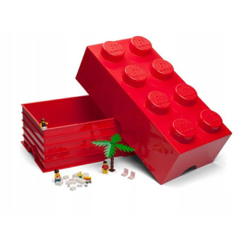 LEGO Pojemnik Klocek 8 Czerwony Box na Klocki Duży Stylowy Organizer