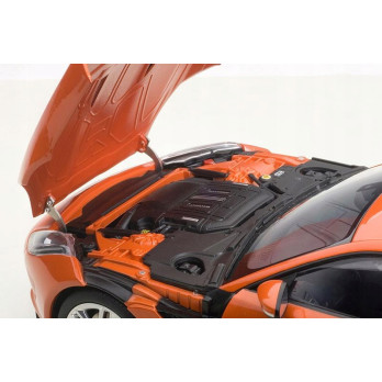 METALOWY MODEL JAGUAR POMARAŃCZOWY F-TYPE DŹWIĘK ŚWIATŁA LED PREZENT 1:24