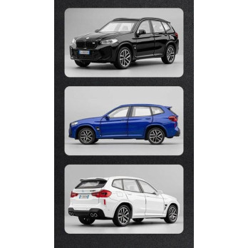 BMW X3M METALOWY MODEL SAMOCHODU 1:32 DŹWIĘK ŚWIATŁO CZARNY PREZENT