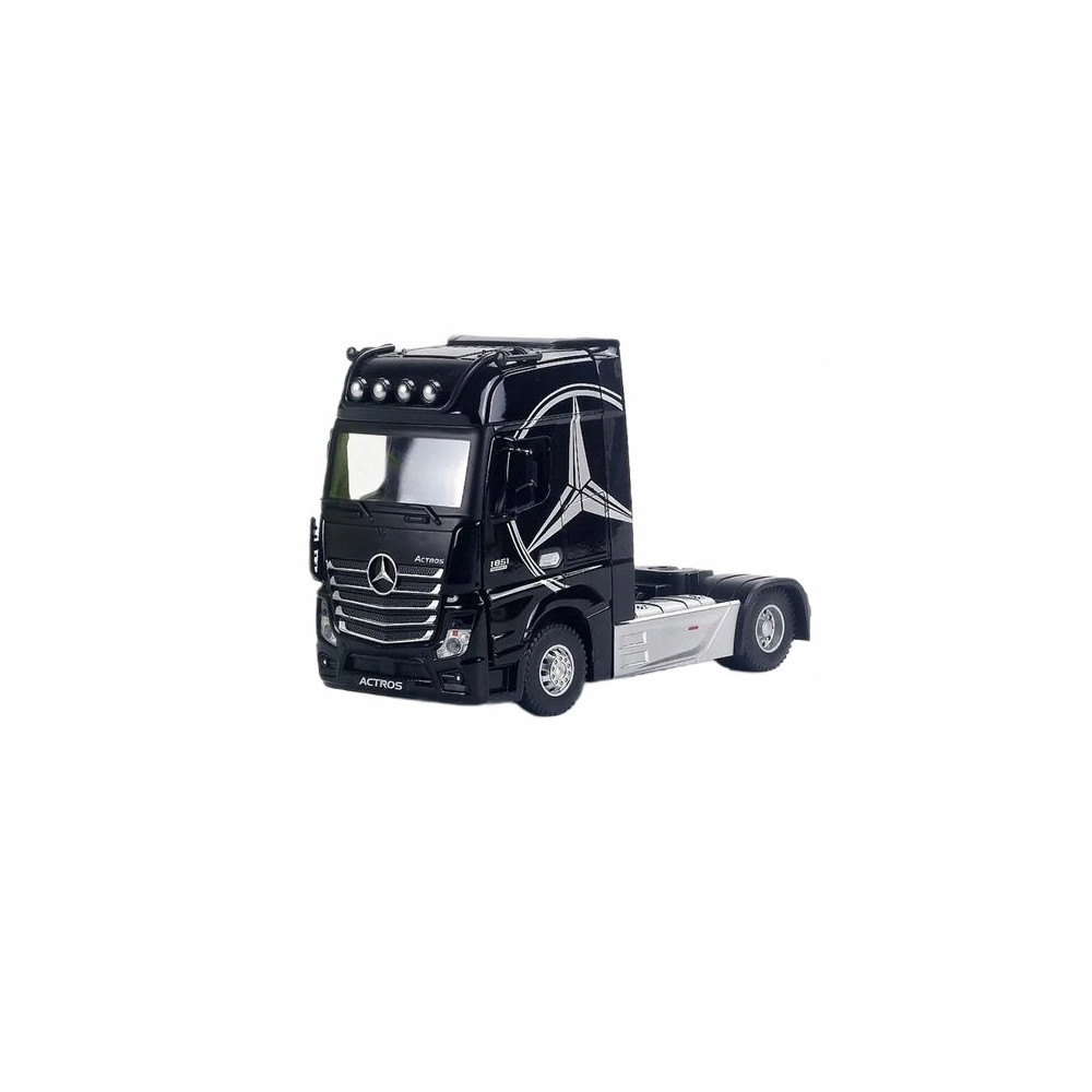 MODEL SAMOCHODU 1:24 MERCEDES-BENZ CIĘŻARÓWKA ACTROS CZARNY DŹWIĘK ŚWIATŁO