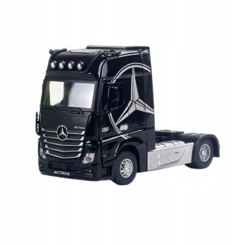 MODEL SAMOCHODU 1:24 MERCEDES-BENZ CIĘŻARÓWKA ACTROS CZARNY DŹWIĘK ŚWIATŁO