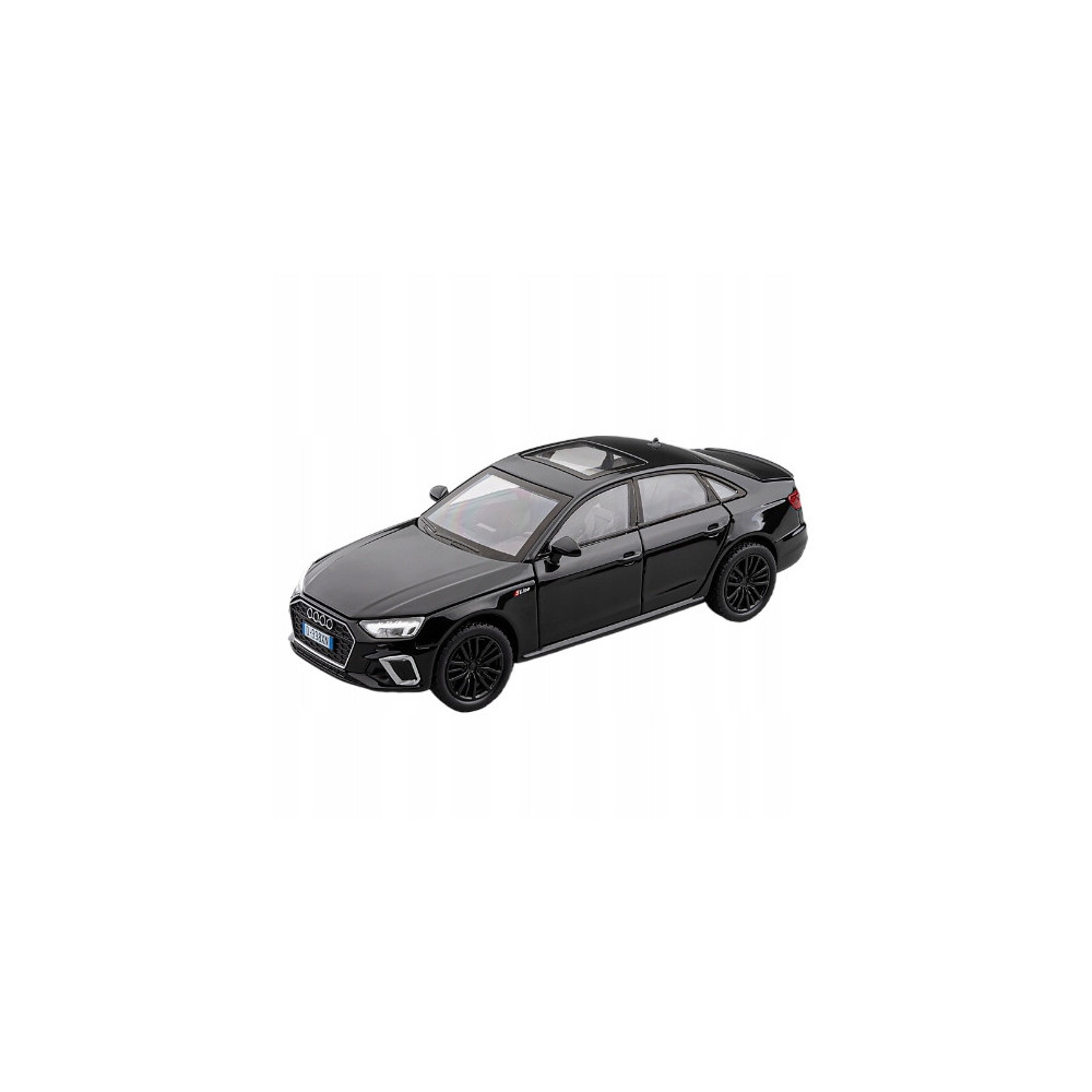 AUDI A4 METALOWY MODEL SAMOCHODU 1:32 DŹWIĘK ŚWIATŁO CZARNY PREZENT