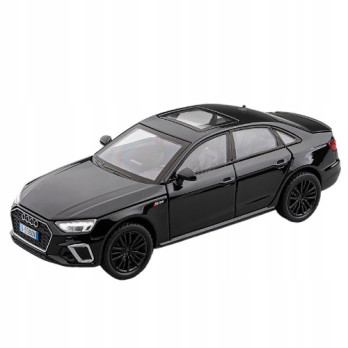 AUDI A4 METALOWY MODEL SAMOCHODU 1:32 DŹWIĘK ŚWIATŁO CZARNY PREZENT