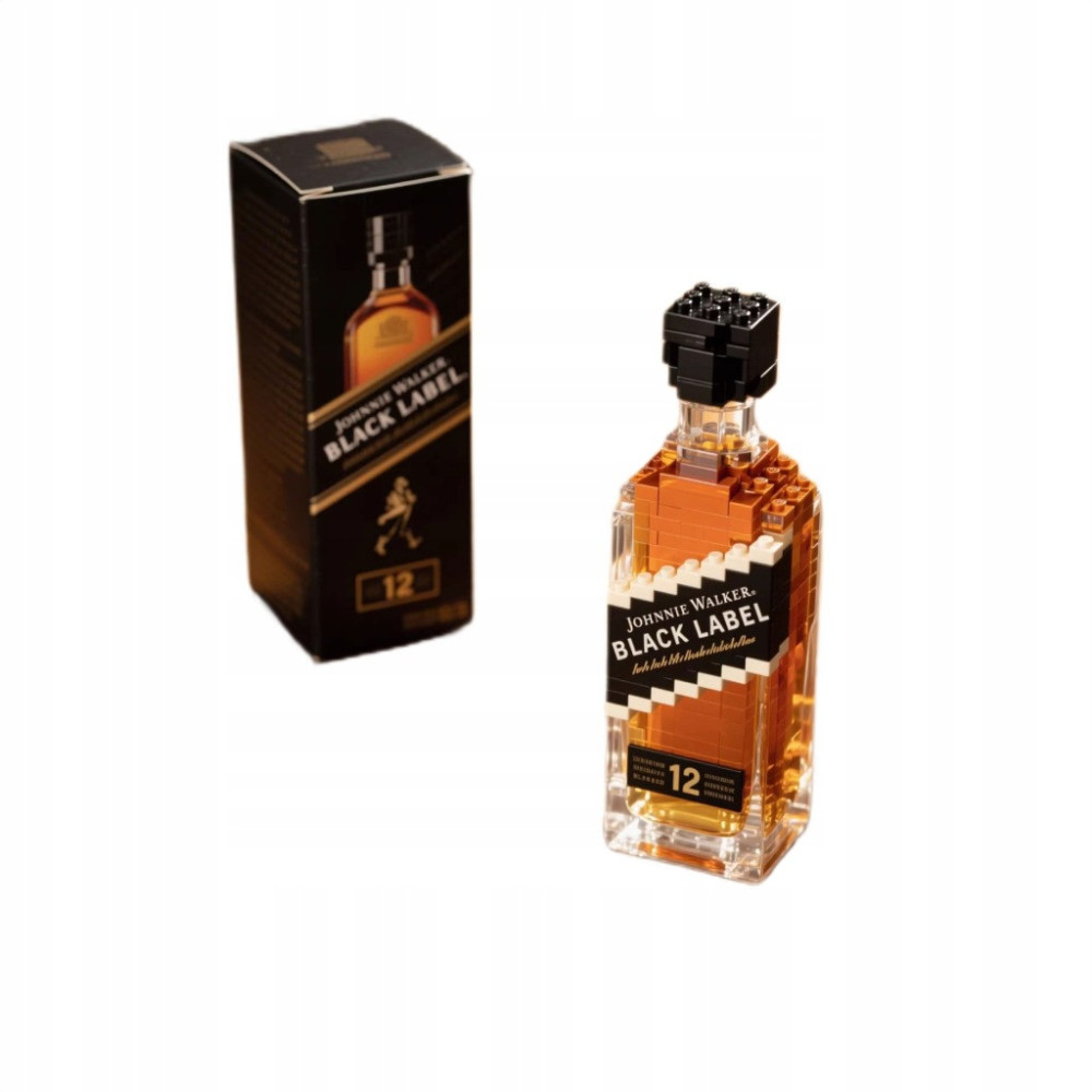 KLOCKI 3D DLA DOROSŁYCH BLACK LABEL BUTELKA DEKORACJA KOLEKCJONERSKA