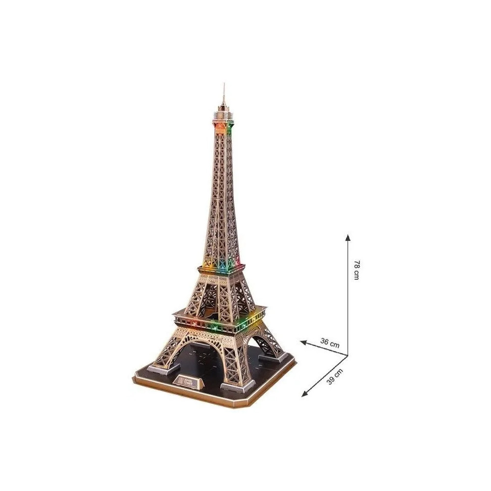Puzzle 3D Wieża Eiffla Cubicfun 82 Elementy Zestaw Prezent