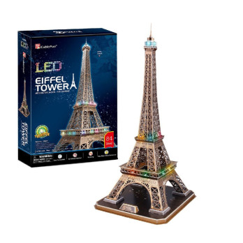 Puzzle 3D Wieża Eiffla Cubicfun 82 Elementy Zestaw Prezent