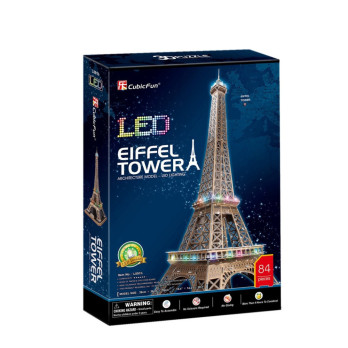 Puzzle 3D Wieża Eiffla Cubicfun 82 Elementy Zestaw Prezent