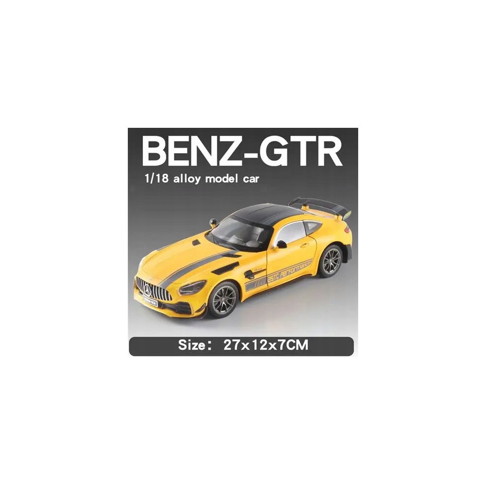 MERCEDES GTR AUTO METALOWY MODEL SAMOCHODU SPORTOWEGO 1:18 DŹWIĘK ŚWIATŁO