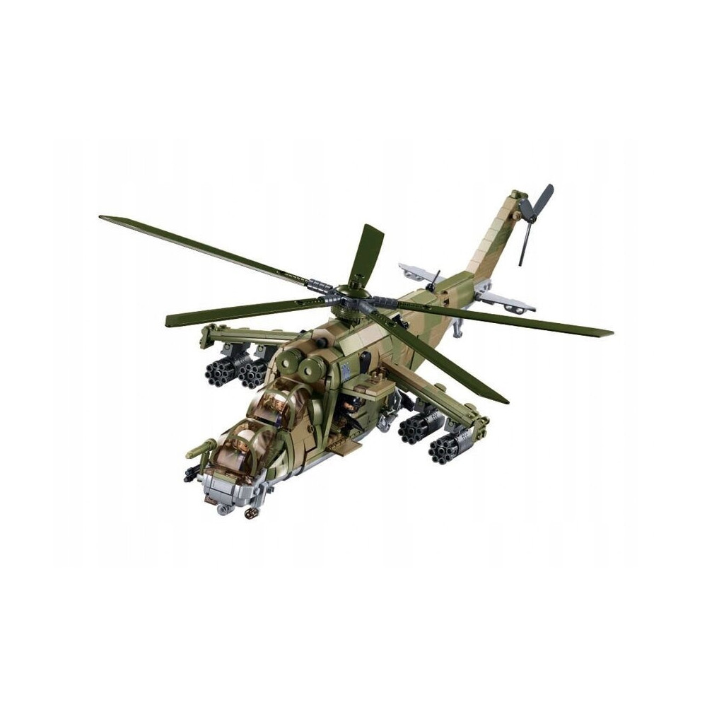 KLOCKI KONSTRUKCYJNE HELIKOPTER SZTURMOWY MI-24S 893 ELEMENTÓW 1:35 MODEL