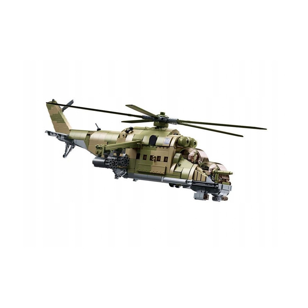 KLOCKI KONSTRUKCYJNE HELIKOPTER SZTURMOWY MI-24S 893 ELEMENTÓW 1:35 MODEL
